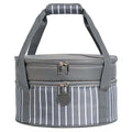 Fun Elements Insulated Casserole Carrier for Hot or Cold Food, 12.5 Inch Pie Carrier with Lid and Handle, Round Food Container for Transport, Grey - style: Classic