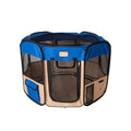 Armarkat PP001B Blue and Beige Portable Playpen - size: Portable