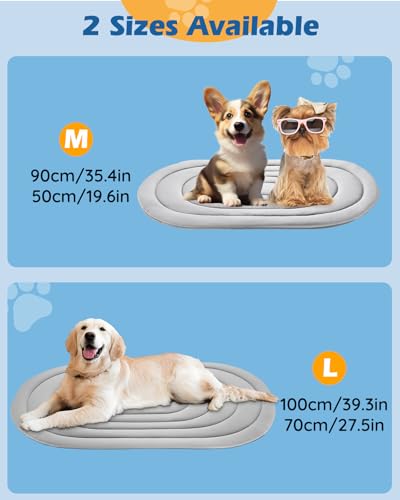 Papettly Pet Dog Cooling Mat 39“x27.5” Reversible Cooling Pad for Dogs and Cats, Comfort Ice Silk Cotton Summer Dog Bed Outdoor Indoor Washable, Ideal for Kennel Sofa Floor Car Seats - size: 39x27 IN