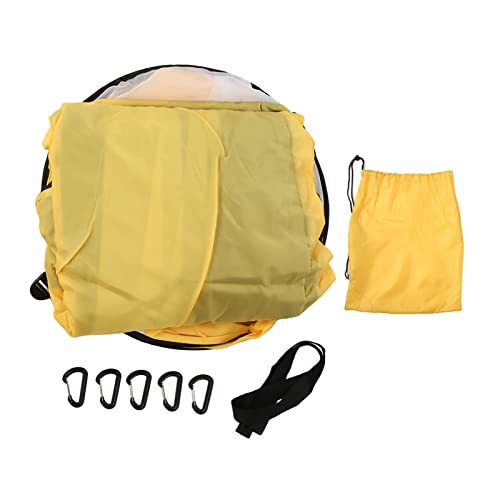 Inflatable Lounger Air Sofa Chair with Sunshade,Outdoor Inflatable Sofa,Portable Water Proof Couch, for Outdoor, Beach, Hiking, Picnics, (Black Plus Yellow)