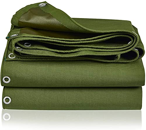 Tarp Canvas,Heavy Duty Waterproof for Outdoors, Truck, Water Resistant, UV Resistant Tarpaulin Cover for Car Boat Camping Firewood Woodpile(6.6 x 6.6 Feet) - size: 6.6 x 6.6 Feet