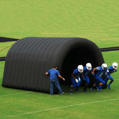 23x10x10FT Quick Setup Inflatable Tunnel Arch - for Sports Games, Trade Shows & Promotions (Blower Included) - color: Black, size: 16.5FT