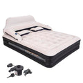 Queen Size Air Mattress Inflatable Bed with Pump and Headboard, Blow Up Mattress - size: Queen
