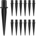 Metal Stakes Solar Lights Replacement Spike - Outdoor Ground Stake for Backyard Garden Lights Landscape Yard Pathway Patio Lamps 12 Pack - Fits 3/4" Poles (0.78" Actual), 5-3/8" Long - color: Metal-12 Pack