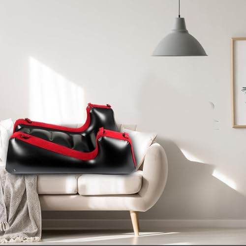 Inflatable Sofa with Pillow Cushion， Inflatable Sofa Bed，Portable Inflatable Sofa Lounge Chair ，Inflatable Sofa Relaxation, Onesize, AX33167 - color: Cushion Red