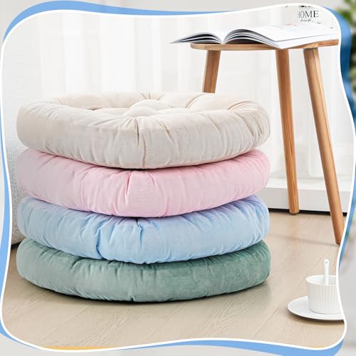 Jerify Floor Pillow Cushions Large Round Square Large Meditation Floor Pillow for Classroom Adult Meditation Picnic Party Seating Learning Daycare School(Round,Light Colors,4 Pcs) - color: Light Colors, size: Round