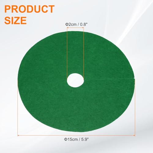 HARFINGTON 10pcs Tree Mulch Ring 5.9 Inch Non-Woven Round Tree Protector Weed Barrier Mat Plant Cover Rings for Weed Grass Control Root Protection, Green
