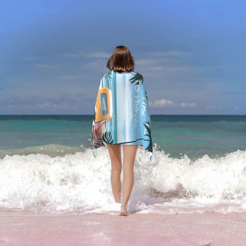 Cute Beach Towel for Women/Adults, Personalized Microfiber Beach Towels Bulk, Quick Dry Beach Towel for Pool, Lightweight Bath Towels Oversized Clearance 30"x 60" - color: Coconut Tree1, size: 30"x 60"