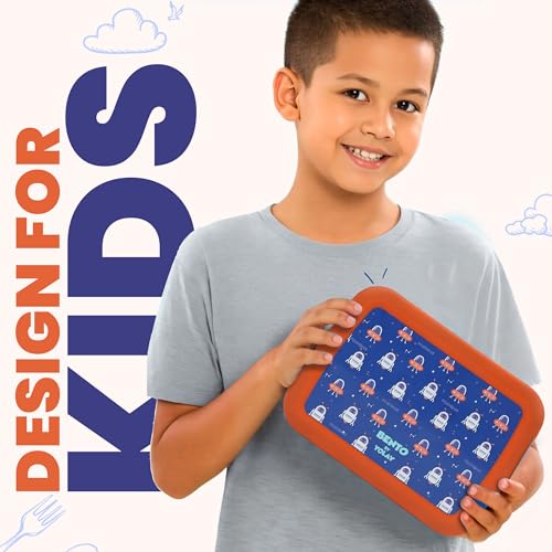 YOLAY Bento Box for Kids Lunch Box Leak-Proof, 5-Compartment Lunch Box Kids for Ages 3-10, Durable with Anti-Slip Base, Suitable for Schools, Outdoor and Travel (Mermaid) (Robo) - color: Robo