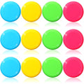 Hiboom Kids Flying Discs 3.4 Inch Mini Flying Disks Bulk Flyer Toy for Outdoor Pets Dog Yard Lawn Games Party Kindergarten Teaching Favors, 4 Colors