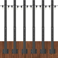 NUERPO 6 Pack String Light Poles,2.8Ft Metal Poles for Outdoor String Lights,Outdoor Light Poles with Post,Poles/Stand for Outside,Patio,Deck,Backyard,Garden Wedding,Party - size: 6 Pack 2.8FT String Light Pole