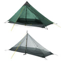 LANSHAN Ultralight Tent 3-Season Backpacking Tent for 1-Person or 2-Person Camping, Trekking, Kayaking, Climbing, Hiking - color: 1-person, dark green