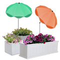 QRRICA 23.6" Adjustable Garden Umbrella Shade for Outdoor Use, Potted Greenery & Garden Beds – Angle-Adjustable Sun Protection - color: 2-pack