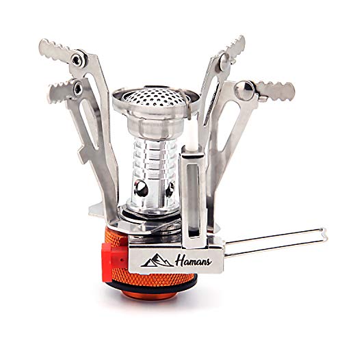 Hamans Ultralight Portable Outdoor Backpacking Stove Camping Stoves Gas Stoves with Piezo Ignition (Only Stove)