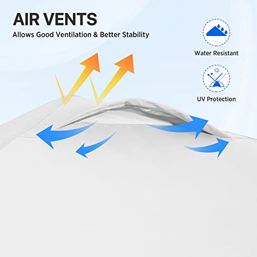 EAGLE PEAK Pop Up Canopy Tent with Wheeled Carry Bag, 8 Stakes, 4 Ropes, Easy Set Up Tent Canopy, 8x8 ft, White - color: White, size: 8x8