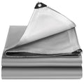 Tarps Heavy Duty Waterproof, 12 Mil Silver Heavy Duty Tarps with Grommets Reinforced Edges, UV Resistant, Tear&Fade Resistant, Small Rain Cover Waterproof Under Tent, 6 * 10FT - color: Silver-12 Mil, size: 6*10FT