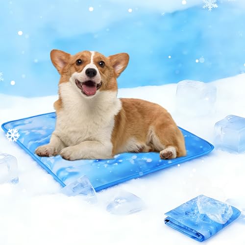 Dog Cooling Mat 2.0, Universal Pet Cooling Pad, Double-Sided Durable Water-Resistant, Portable and Easy to Clean, Suitable for All Pets, Keep Your Pet Cool Indoors and Outdoors (29.5" x 29.5") - size: Large