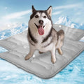 Magik & Kover Summer Dog Cooling Mat, 2 Pack 42" x 28" Indoor Outdoor Cooling Mat for Dogs Large, Machine Washable Thickened Non-Slip Cool Pad for Dogs Cats, Grey - size: 42 x 28 Inch