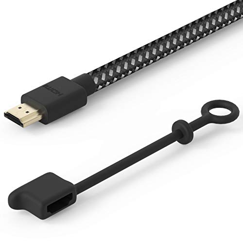 10-Pack Cozy HDMI Caps for HDMI Cables/Cords/Tether - Provides Dust and Oxidation Protection, Projection Adapter Cover, Protects During Travel, Portable, Designed by Cozy (Black) - color: HDMI (4) - Black