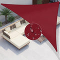 Windscreen4less 5'x5'x7.1' Waterproof Sun Shade Sail Right Triangle Shade Canopy Cover UV Block for Backyard Patio Deck Balcony Pergola Garden (Red) - color: Red, size: 5' x 5' x 7.1'