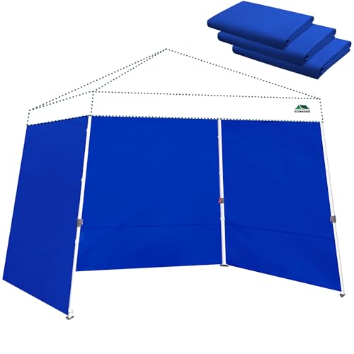 Canopy Sidewalls for 11x11,12x12 Slant Leg Pop Up Tent,3 Pack Sunwalls Only,(Blue) - color: Blue, size: 12X12