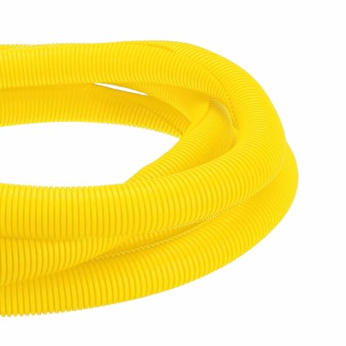 DMiotech 20ft Wire Loom Split Tubing 2 Inch(50.8mm) ID, Cord Protectors from Pet Flexible Conduit Cable Management for Office Home Garden, Yellow - color: Yellow, size: 2"-20ft