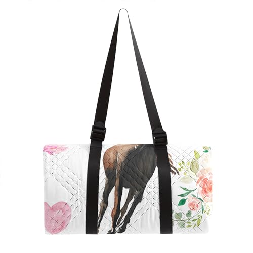 Outdoor Picnic Blanket,Portable Sandproof Waterproof Picnic Mat,Galloping Horses Printed Camping Beach Mat for Sand and Wet Grass Hiking (Galloping Horses S) - color: Galloping Horses, size: Standard - 59"x78"