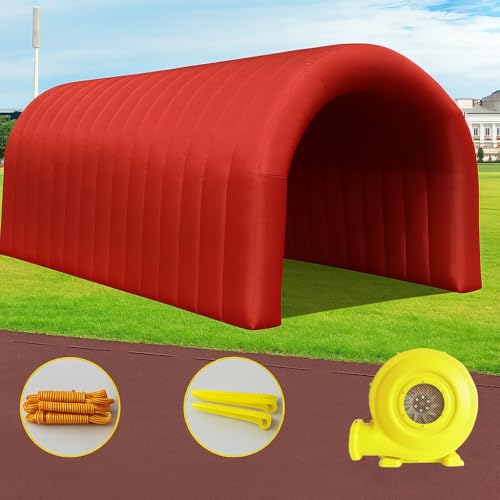 23x10x10FT Quick Setup Inflatable Tunnel Arch - for Sports Games, Trade Shows & Promotions (Blower Included) - color: Red, size: 16.5FT