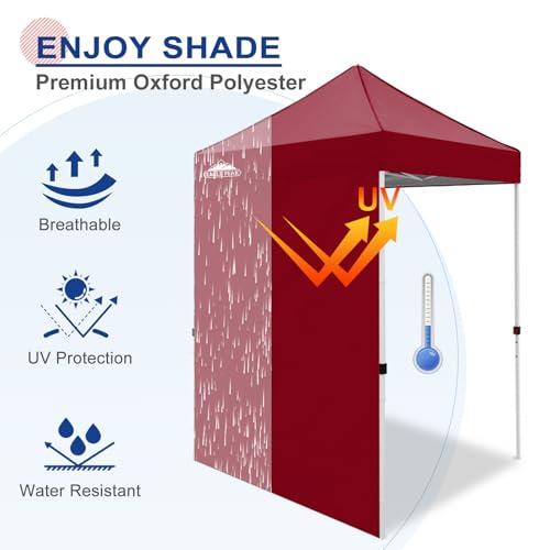 EAGLE PEAK Canopy Sidewall for 5x5 Pop Up Canopy Frame, Single Side Wall Panel Only (Fits 5x5 Straight Leg Frame, Canopy Top or Frame NOT Included), Burgundy - color: Burgundy