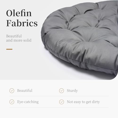 55in Outdoor Round Daybed Cushion,Round Floor Seating Futon Pad,Circle Sun Island Sunbed Mattress Waterproof,Patio Day Bed Replacement Cushions (Dark Gray, 55 * 6in) - color: Dark Gray, size: 55*6in