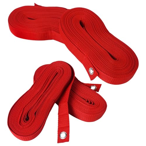 Aoneky Beach Volleyball Boundary Lines 30x60 Feet with Sand Anchors, Portable Court Lines Kit for Sand Backyard Lawn, Official Size 26.3x52.6 ft Practice Field Marking Straps