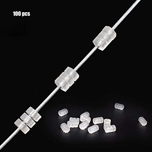 Pissente Break Cable Protector, Pack of 100 Clear Silicone Brake Gear Cable Frame Wrap Protector O Ring Donuts Accessories Suitable for 1.1-1.8mm Shift Cable Brake Cable