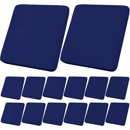 14Pcs Outdoor Cushion Covers, Patio Cushion Covers,Stretch Elastic Slipcovers, Replacement Washable & Reusable Furniture Protector for Patio Couch (Lake Blue,Cover Only) - color: Lake Blue, size: 14Pcs-Solid color