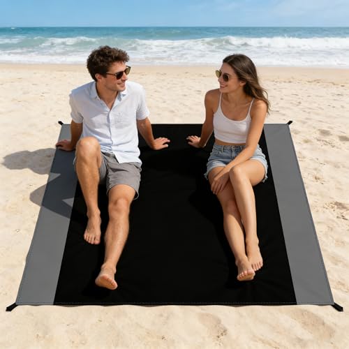 Waterproof Camping Tarp Lightweight Multifunctional Tent Footprint for Camping, Hiking Backpacking, Compact Tent Tarp Ground Sheet Mat for Ground or Under Tent（55.1" x 78.7" | Black） - color: 55.1" X 78.7" | Black