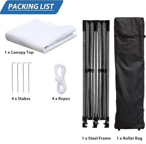 CABIHOME 10X20FT Instant Pop Up Canopy Tent, Beach Tent with One Push Setup, Heavy Duty Canopy Set, Waterproof & UV Protected, Outdoor Canopy for Commercial Events, Camping, Backyard Parties, White