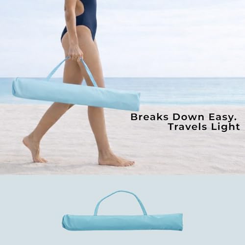6FT Patio Beach Umbrella for Outdoor, UPF 50+ Sun Shade for Patio, Backyard, Garden, Pool and Beach, Tilt Adjustable, Portable, Harbour Cypress Green - color: Harbour Cypress Green