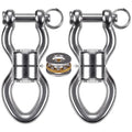 SELEWARE Silent Bearing Swing Swivel, 360° Rotational Device Hanging Accessory with Removeable Buckle for Tree Swing, Hammock Chair, Climbing Rope, Yoga, Kids Swing Swivel 1200LB Capacity, 2 Pack - color: Swivel - Style D Only, 2 Pack