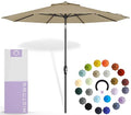Midtown Umbrellas – The Swilt 10 Ft Patio Umbrellas with 360° Swivel & Tilt Mechanism, 8 Fiberglass Ribs & Terylast Polyester Fabric for Backyard, Deck, Pool & Cafes - Chestnut Canopy, Black Pole - color: Terylast Chestnut, size: 10 Feet