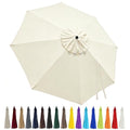 10ft Patio Umbrella Replacement Canopy 8 Ribs, Waterproof & Fade Resistant Market Umbrella Cover, Thickened Polyester Fabric for Backyard, Garden and Pool (Canopy Only) (Off White) - color: Off White
