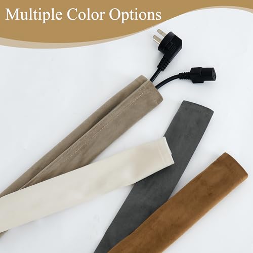 StangH Cord Cable Concealer Great for Lamps - Chandelier Chain Cover Electirc Wire Protector with Sticky Tape Home Decor Sleeve Organizer for PC Office/Computer/Home Theater, Camel Beige, 48 Inch 1 Pc - color: Camel Beige, size: 48"L x 4.5"W-1PACK