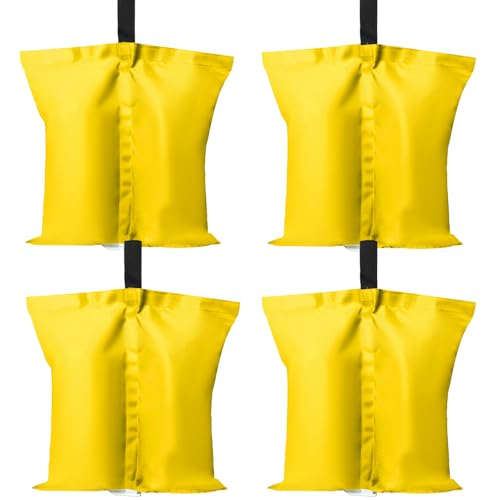 ABCCANOPY Canopy Weights 120 LBS Tent Sand Bags,4-Pack Yellow (Without Sand) - color: Yellow, size: 120 LBS