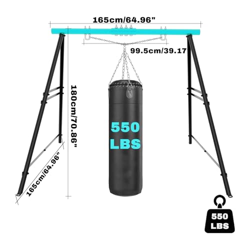 Swing Stand Frame, Heavy Duty 550lbs Capacity Hammock Stand for Backyard, Patio, Garden(Swing NOT Included) - color: Green