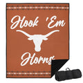 LOGOVISION University of Texas Picnic Outdoor Blanket, 50"x60" Barbed Stripes, Foldable Blanket for Picnic, Beach, Camping, Park, Tailgate - color: Barbed Stripes