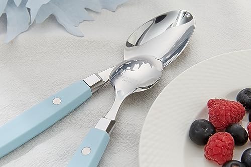 ANNOVA Silverware Set, Retro/Rivet Colorful Stainless Steel Tableware Kitchen Flatware Set Utensils, Includes Dinner Knives, Forks, Spoons, Salad Forks & Dessert Spoons (Sky Blue, 20 Pieces) - color: Light Blue, size: 20 Pieces