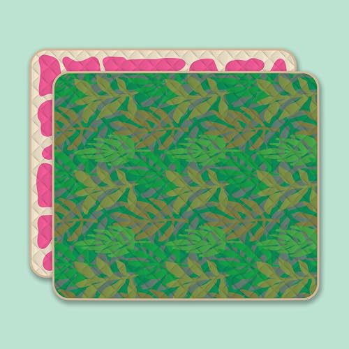 Waterproof Blanket, 60”x70” - Large Couch Cover for Dogs and Pets - Ideal for Picnics, Outdoor, Camping, Beach and More - Large, Washable Protector - color: Green / Pink