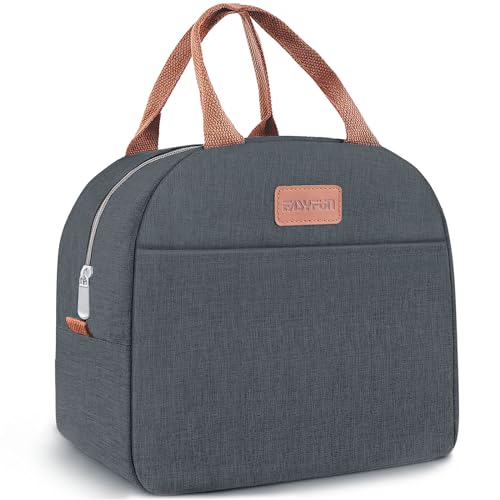 Lunch Bag for Women & Men Adult Insulated Lunch Box, Small Leakproof Cooler Food Lunch Containers Reusable High Capacity Lunch Tote Bags for Work, Travel, Outdoor (Navy Blue) - color: Navy Blue