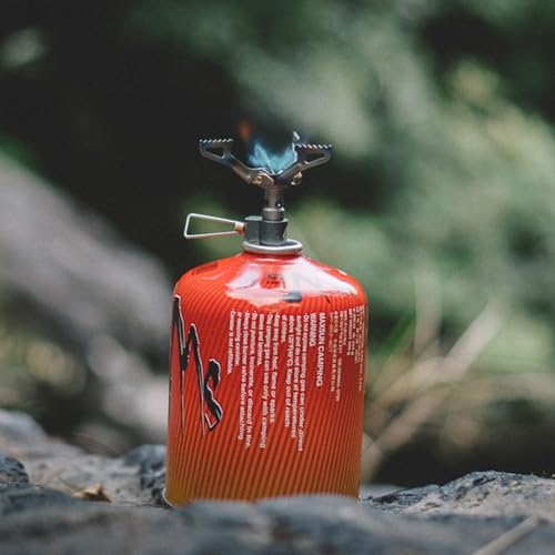 Ultralight Backpacking Stove Portable Pocket Stove Titanium Camping Gas Burner only 26g with 1 Extra Backup O-Ring
