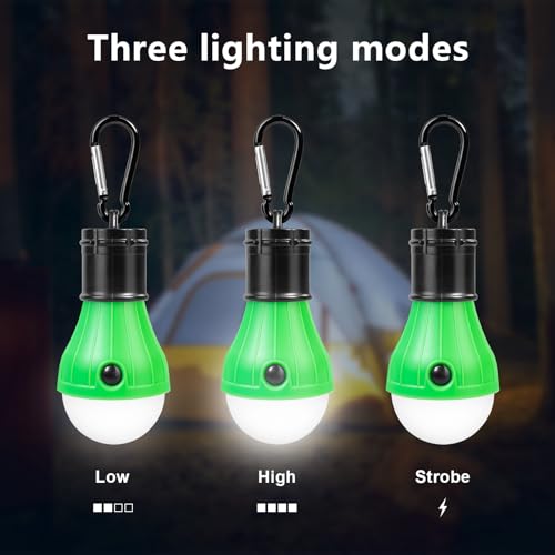 Jarxin Led Camping Lantern USB Rechargeable,Outdoor Tent Lights for Camping Hanging,Kids with Clip Hook Camping Flashlight (4 Packs Black) - color: 4pcs Black