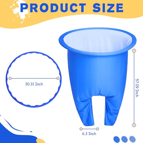 Granny Pants Yard Game Set for Adults, Oversized Granny Pants with 5 Bouncy Balls and 1 Pump, Giant Stretchy Pants, Fun Tossing Games Props for Outdoor Parties, Group Gatherings and Family(Blue) - color: Blue, size: Large