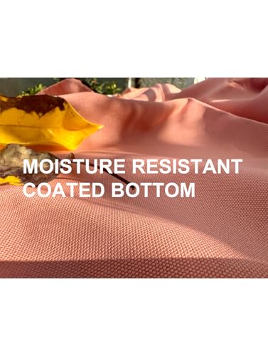 Kids Picnic Blanket, Kids Beach Mat – Medium 4’9” × 3’3” Compact Canvas, Easy to Fold & Carry - color: Peach Whip + Strap, size: 4'9" x 3'3"
